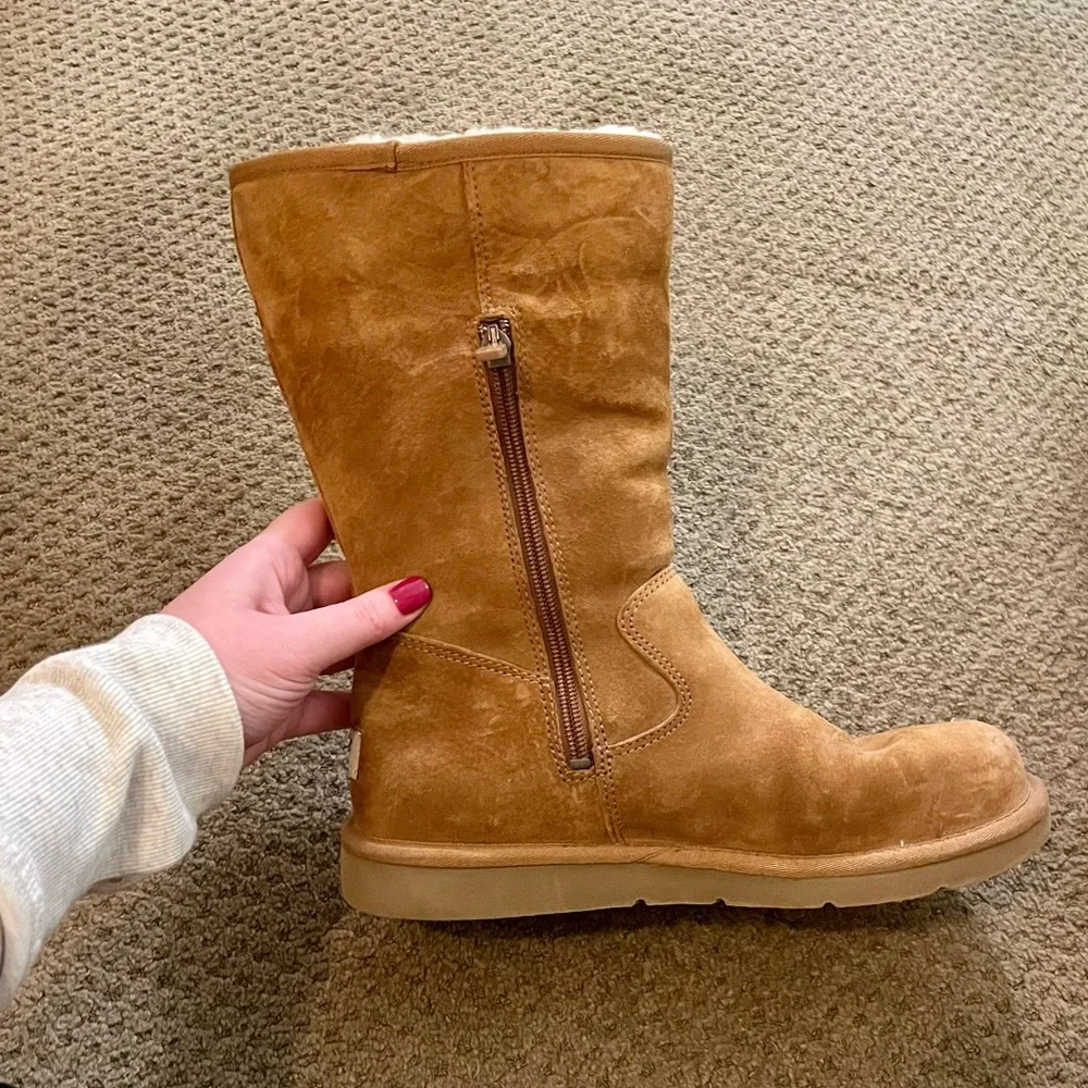 Women’s Tan Hard-Toe Ugg Boots Size 8 - Picture 10 of 12